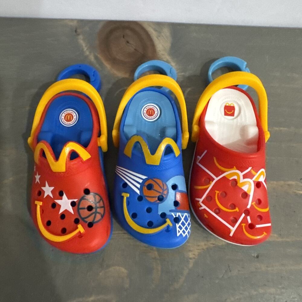 2026 McDonald's x All American Game x Crocs Happy Meal Toys Set of 3